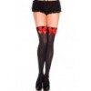 Opaque Thigh Highs with satin Bow