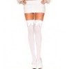 Opaque Thigh Highs with satin Bow