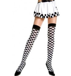 Checkerboard Thigh Highs