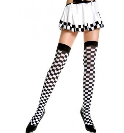 Checkerboard Thigh Highs