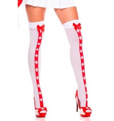 Nurse Stripe Thigh Highs