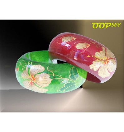 Gold Flower Bangle (7 colours)