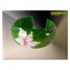 White Flower & Leaves Bangle (10 colours)