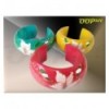 White Flower & Leaves Bangle (10 colours)