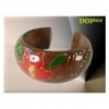 Red Flower & Leaves Bangle (7 colours)