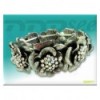 Silver flowers in a row Bracelet