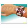 Open flower with leaves Bracelet (7 colours)