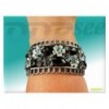 Silver-Grey Flowers on the Wall Bracelet