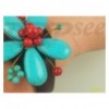 Leather Flower Bracelet (3 colours)