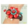 Leather Flower Bracelet (3 colours)