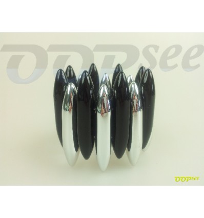 Black-Silver Rods Bracelet