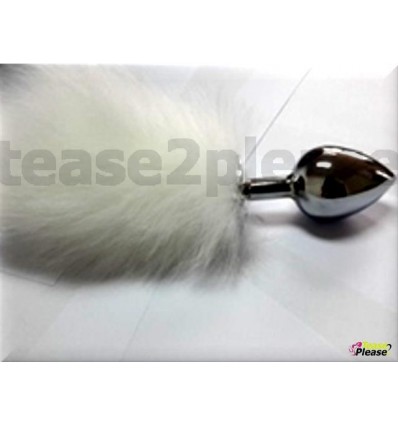 Large Silver Tail Bunny Butt Plug