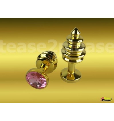 Gold Twisted Butt Plug