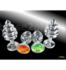 Silver Twisted Butt Plug
