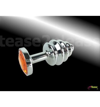 Silver Twisted Butt Plug