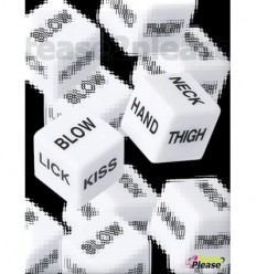 Dice set with text