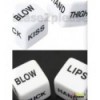 Dice set with text
