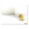 Golden Butt Plug with White tail