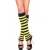 Furry Stripe Leg Warmers