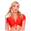 Red Lycra Front Tie Top