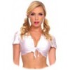 White Lycra Front Tie Top